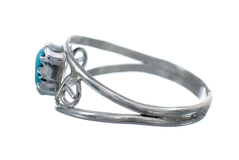 Turquoise Sterling Silver American Indian Ring Size 7-3/4 AX124957